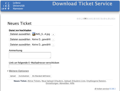 Screenshot Download Ticket Service